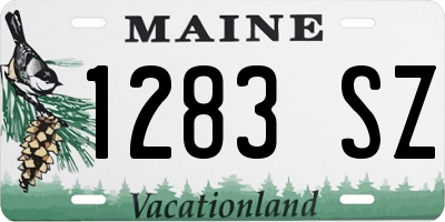 ME license plate 1283SZ
