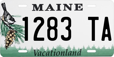 ME license plate 1283TA