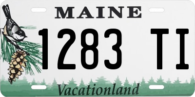 ME license plate 1283TI