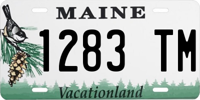 ME license plate 1283TM