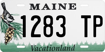 ME license plate 1283TP