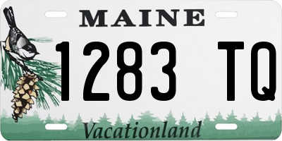 ME license plate 1283TQ
