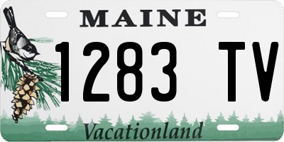 ME license plate 1283TV
