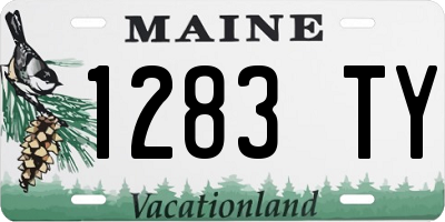 ME license plate 1283TY