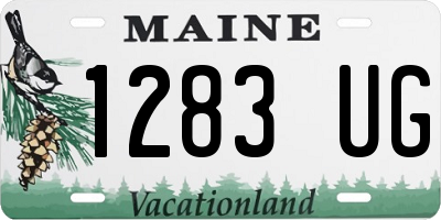 ME license plate 1283UG