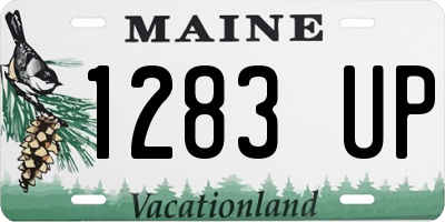 ME license plate 1283UP