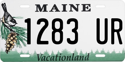 ME license plate 1283UR
