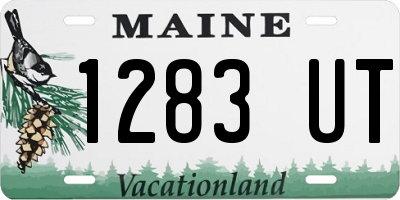 ME license plate 1283UT