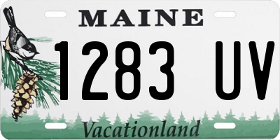 ME license plate 1283UV