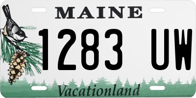 ME license plate 1283UW