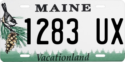 ME license plate 1283UX