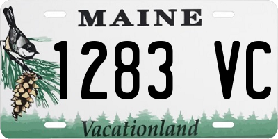 ME license plate 1283VC