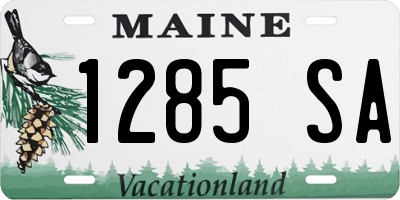 ME license plate 1285SA