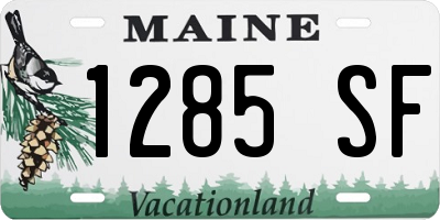 ME license plate 1285SF