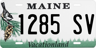 ME license plate 1285SV