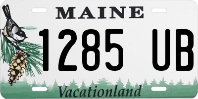 ME license plate 1285UB