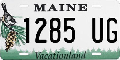 ME license plate 1285UG