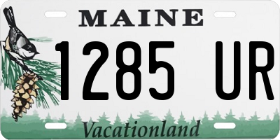 ME license plate 1285UR