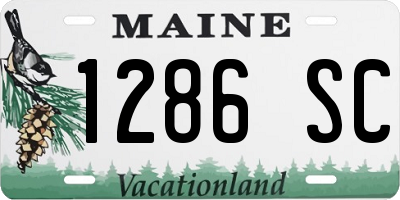 ME license plate 1286SC