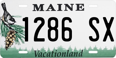 ME license plate 1286SX
