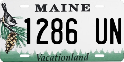ME license plate 1286UN