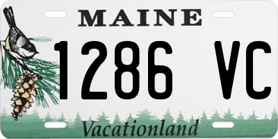 ME license plate 1286VC