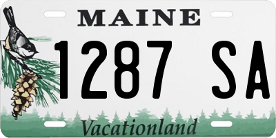 ME license plate 1287SA