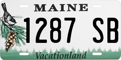 ME license plate 1287SB