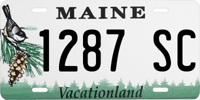 ME license plate 1287SC