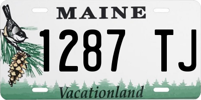 ME license plate 1287TJ