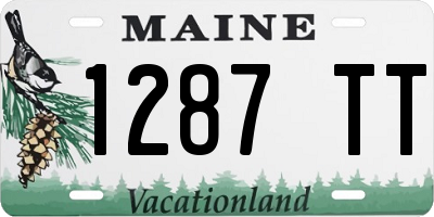 ME license plate 1287TT