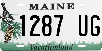 ME license plate 1287UG