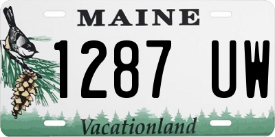 ME license plate 1287UW