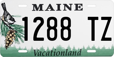 ME license plate 1288TZ