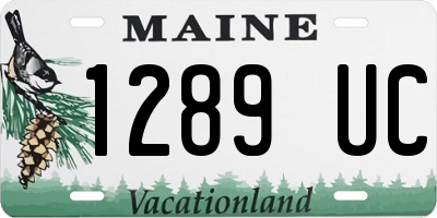 ME license plate 1289UC