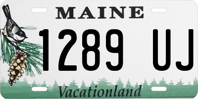 ME license plate 1289UJ