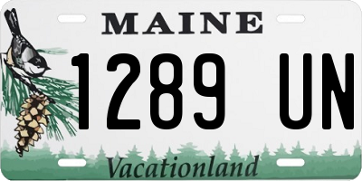 ME license plate 1289UN