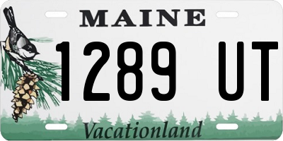 ME license plate 1289UT