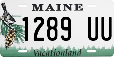 ME license plate 1289UU