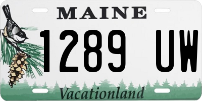ME license plate 1289UW