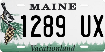 ME license plate 1289UX