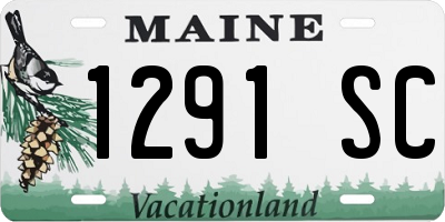 ME license plate 1291SC