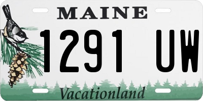 ME license plate 1291UW