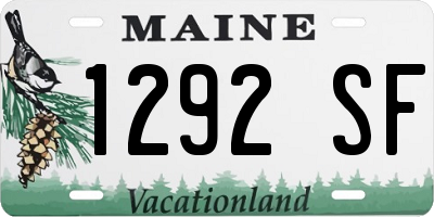 ME license plate 1292SF