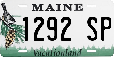 ME license plate 1292SP
