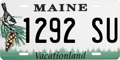 ME license plate 1292SU