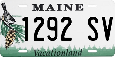 ME license plate 1292SV