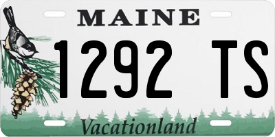 ME license plate 1292TS