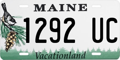 ME license plate 1292UC