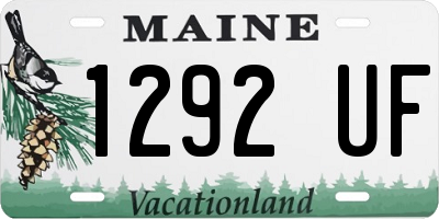 ME license plate 1292UF